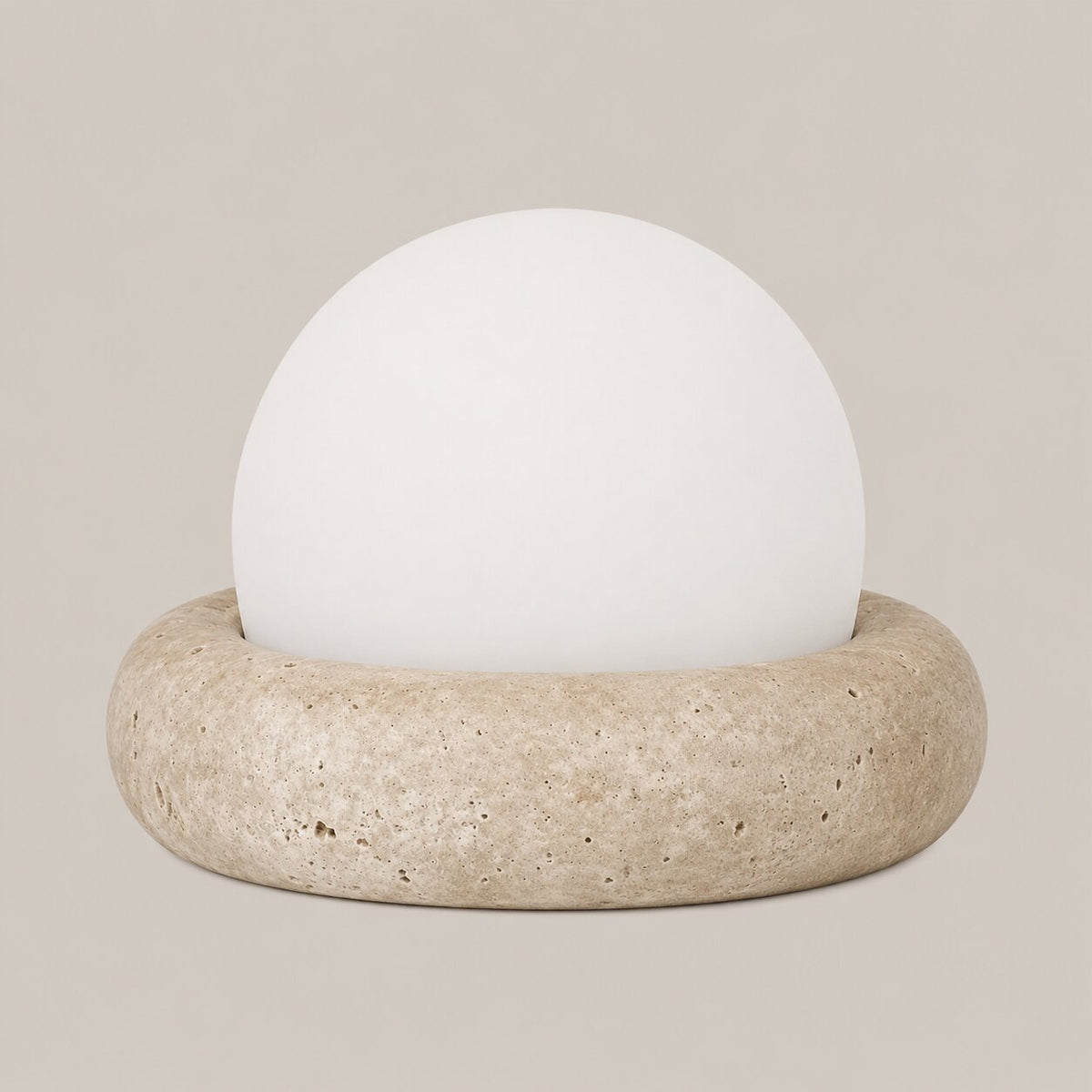 Cast Stone Frosted Glass Table Lamp