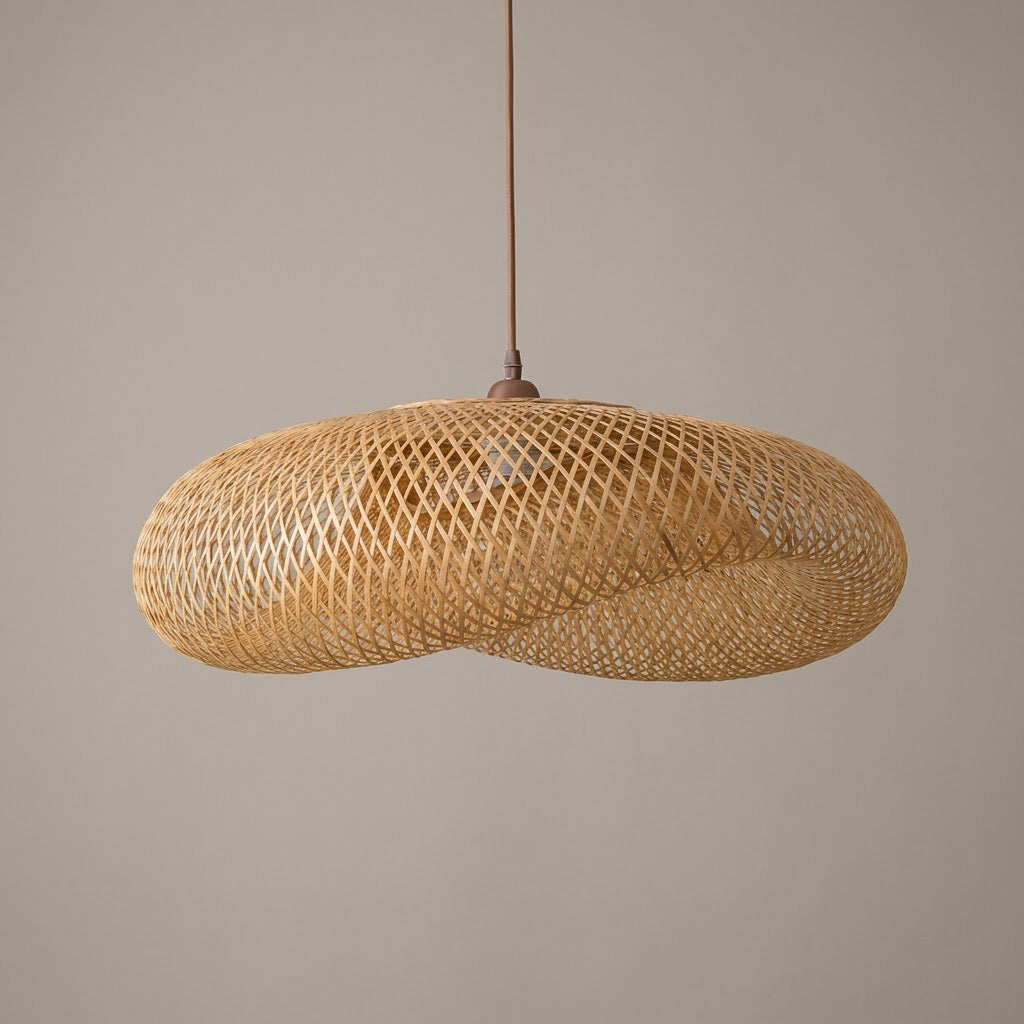 Coastal Woven Bamboo Pendant Light