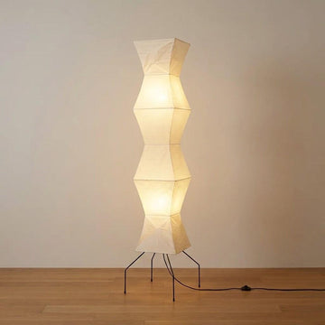 Japandi Hourglass Paper Floor Lamp