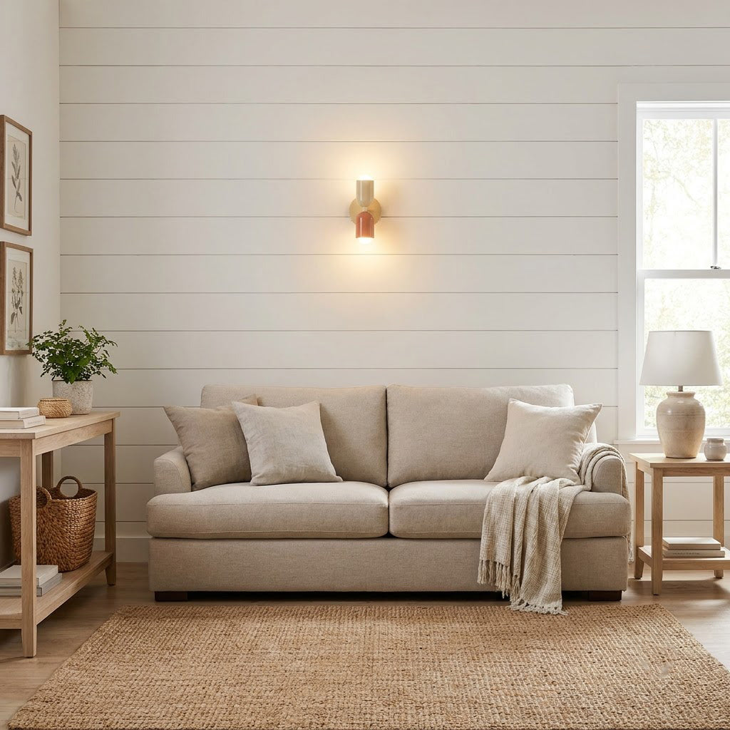 Modern Minimalist 2-Light Cylinder Wall Sconce