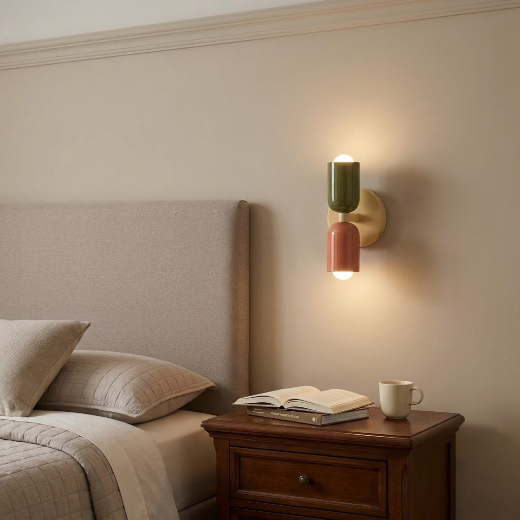Modern Minimalist 2-Light Cylinder Wall Sconce