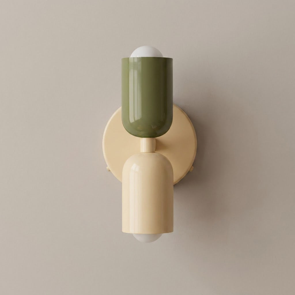 Modern Minimalist 2-Light Cylinder Wall Sconce