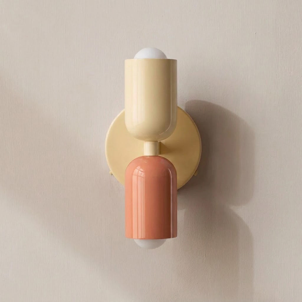 Modern Minimalist 2-Light Cylinder Wall Sconce