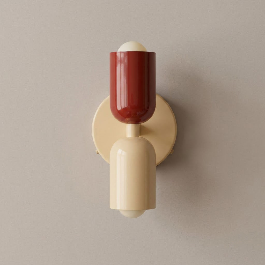 Modern Minimalist 2-Light Cylinder Wall Sconce