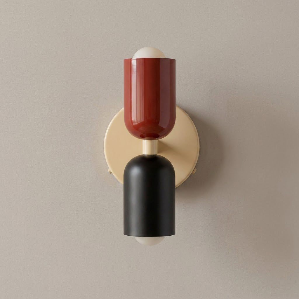 Modern Minimalist 2-Light Cylinder Wall Sconce
