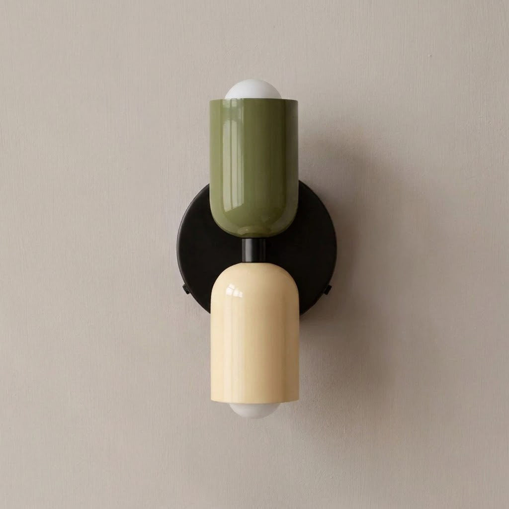 Modern Minimalist 2-Light Cylinder Wall Sconce