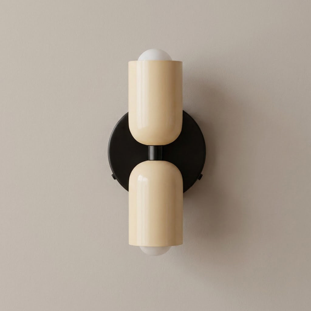 Modern Minimalist 2-Light Cylinder Wall Sconce