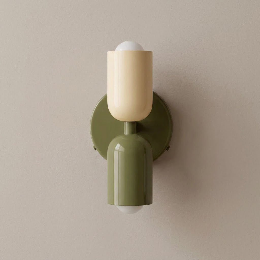 Modern Minimalist 2-Light Cylinder Wall Sconce