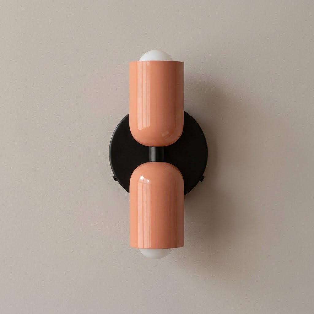 Modern Minimalist 2-Light Cylinder Wall Sconce