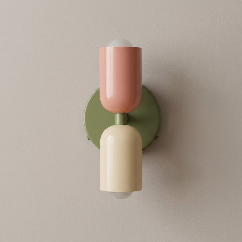 Modern Minimalist 2-Light Cylinder Wall Sconce