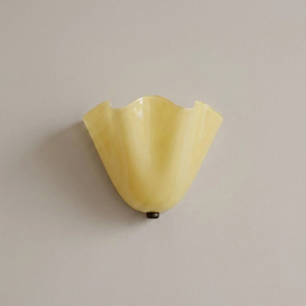 Retro Stained Glass Skirt Shell Wall Sconce