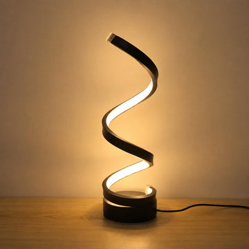 Iron and Silicone Spiral Table Lamp
