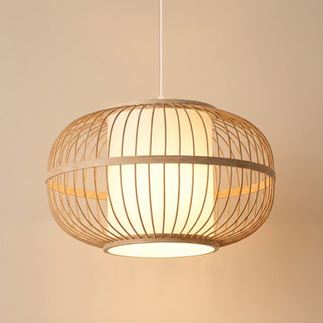 Japandi Bamboo Lantern Pendant Light
