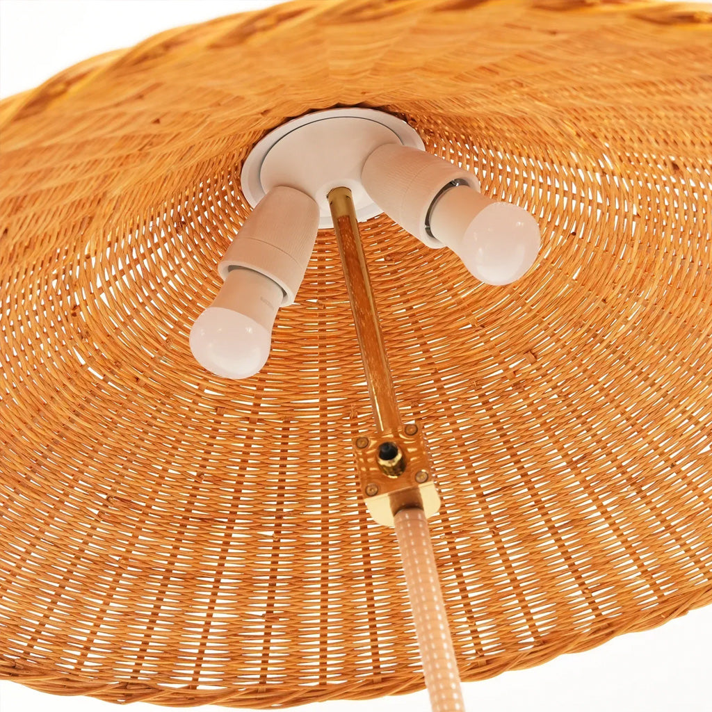 Japandi Cone Rattan Floor Lamp