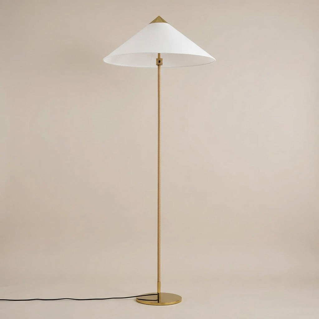Japandi Cone Rattan Floor Lamp