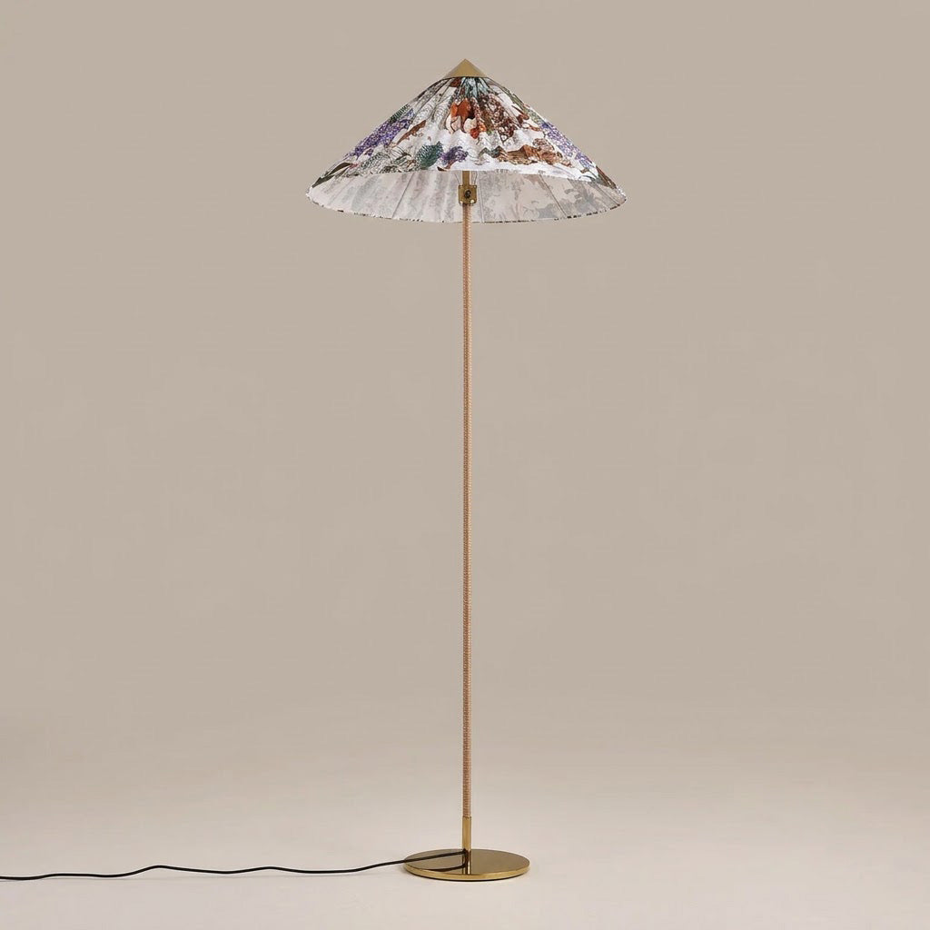 Japandi Cone Rattan Floor Lamp
