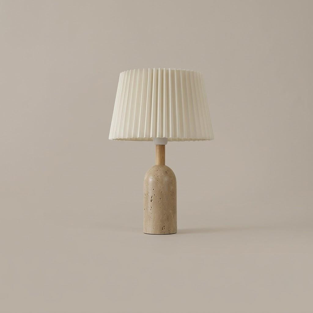 Japandi Cylindrical Stone Cylinder Shade Table Lamp