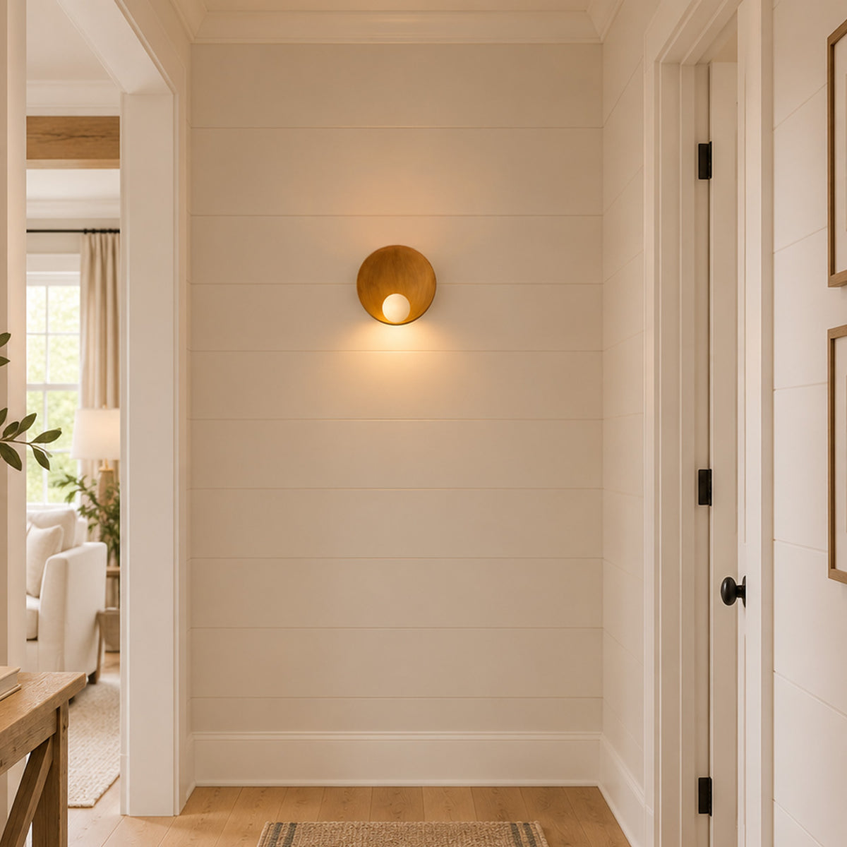 Japandi Frosted Glass Bowl Wall Sconce