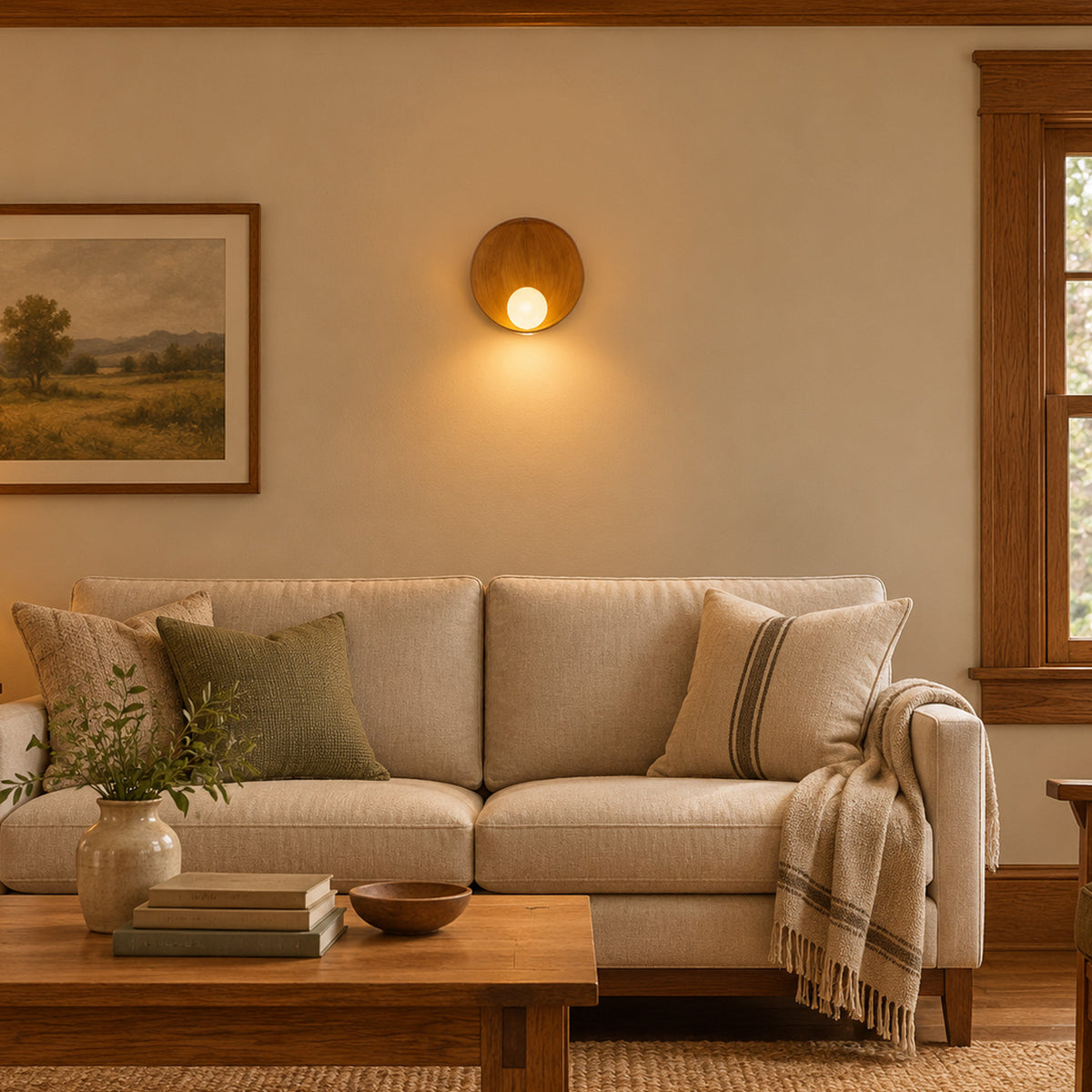 Japandi Frosted Glass Bowl Wall Sconce