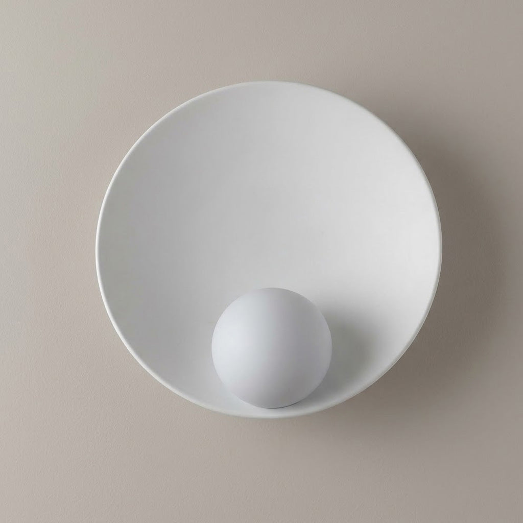 Japandi Frosted Glass Bowl Wall Sconce