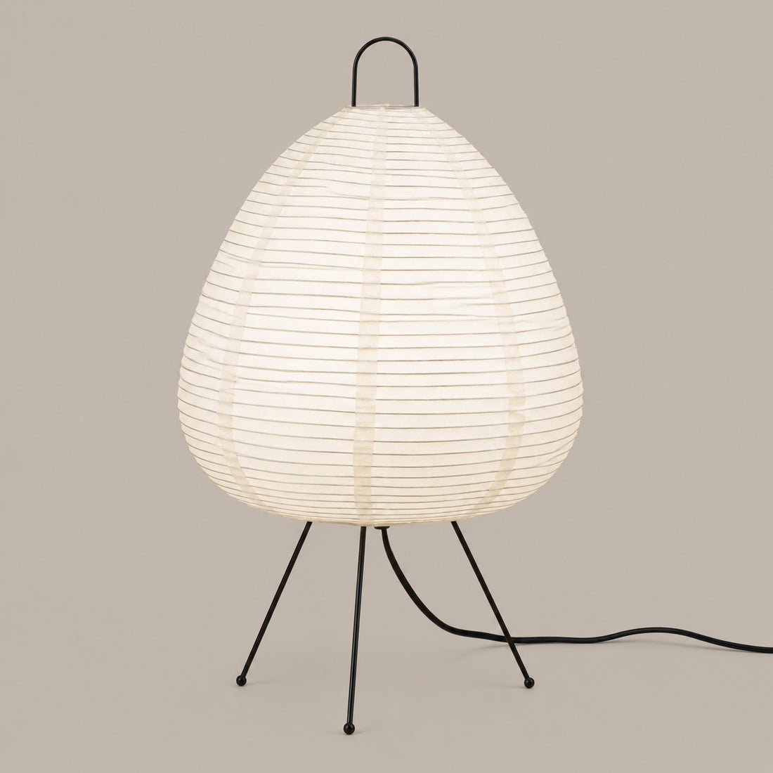 Japandi Off-White Washi Shade Table Lamp