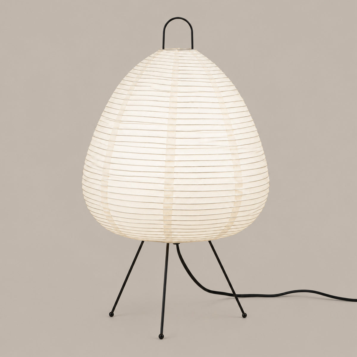 Japandi Off-White Washi Shade Table Lamp
