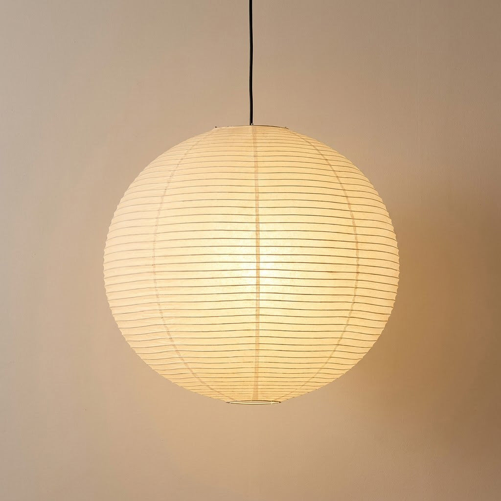 Japandi Paper Globe 1-Light Pendant Light