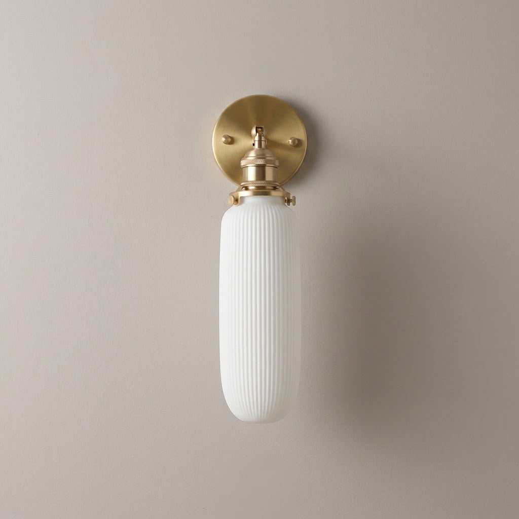 Japandi Pleated Glass Wall Sconce