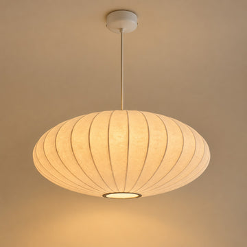 Japandi Round Fabric 1-Light Pendant Light