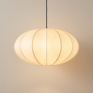 Japandi Silk Pumpkin Pendant Light