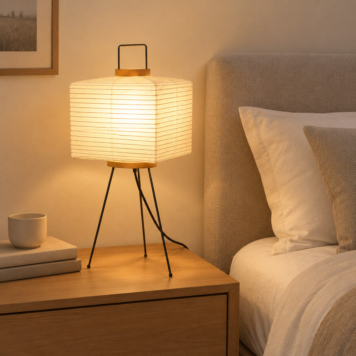 Japandi Square Washi Floor Lamp