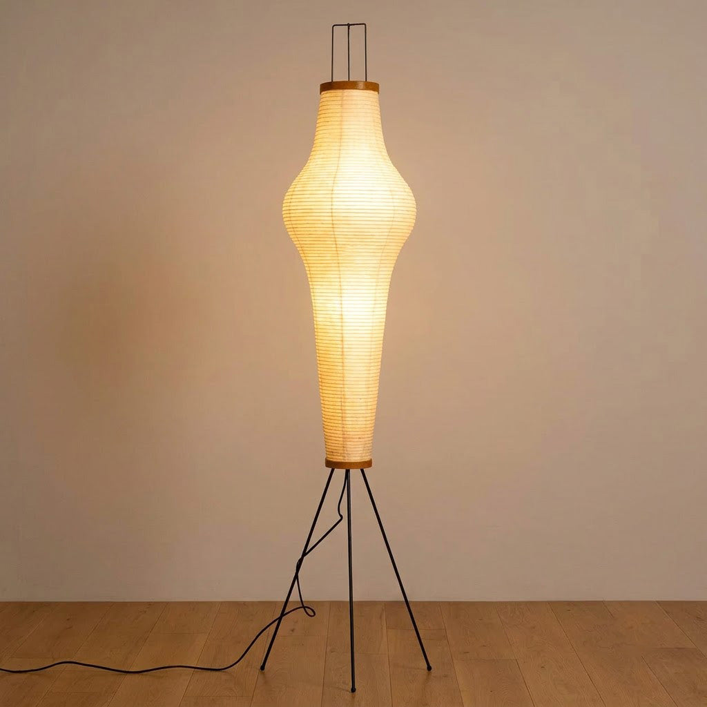 Wabi-Sabi Tripod Lantern Washi Paper Floor Lamp