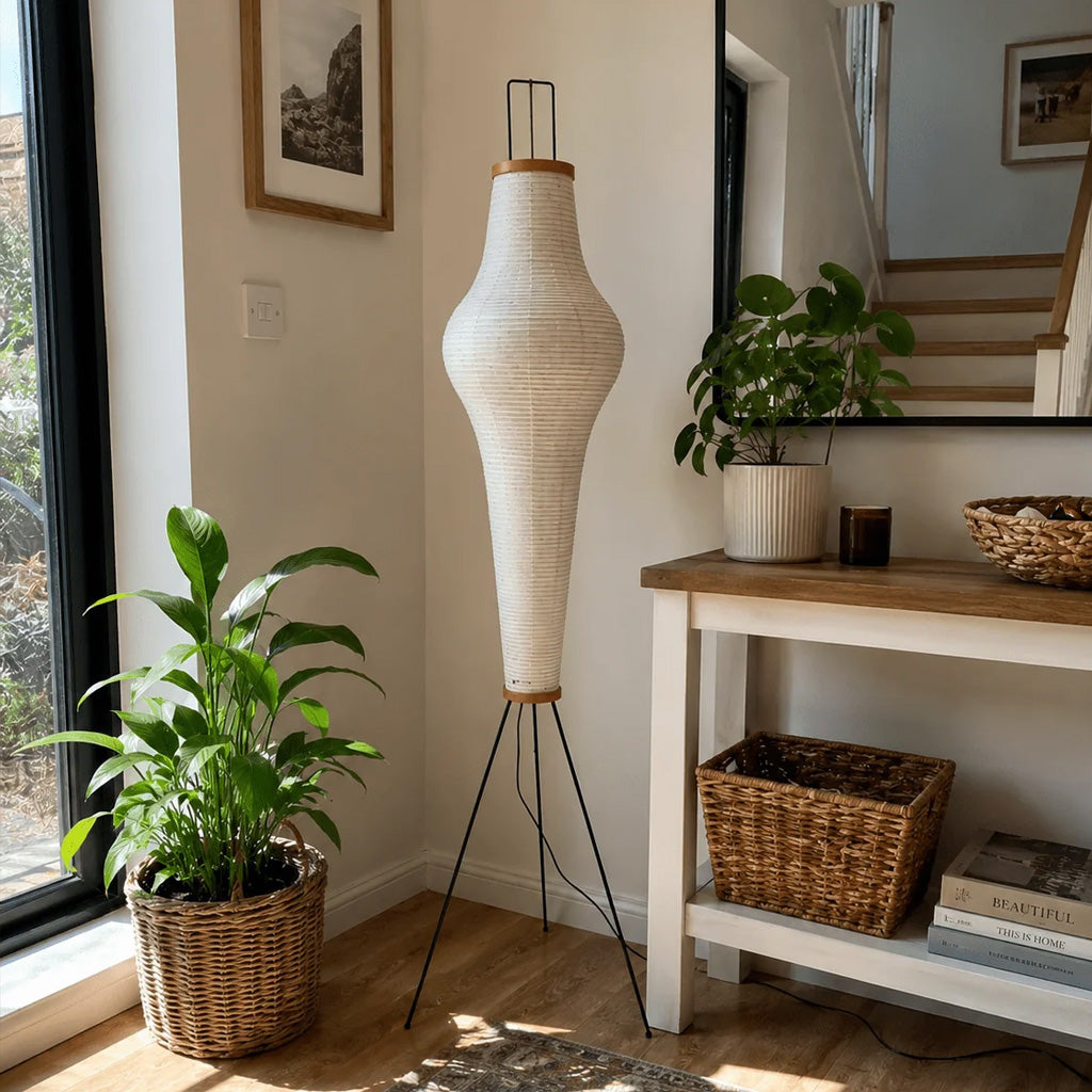 Wabi-Sabi Tripod Lantern Washi Paper Floor Lamp