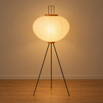 Japandi Tripod Washi Paper Floor Lamp