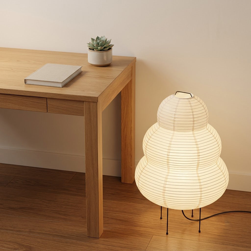 Japandi Washi Paper Floor Lamp