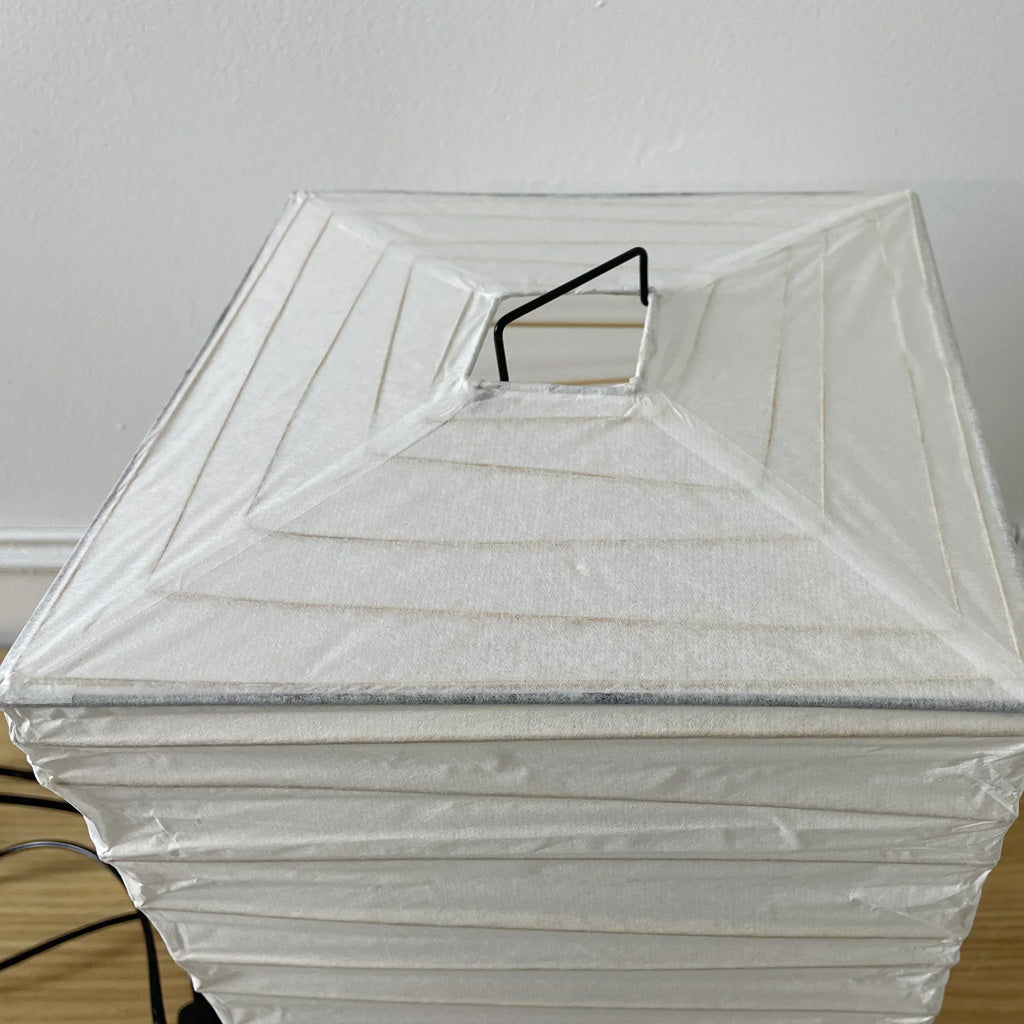 Japandi Washi Paper Square Shade Table Lamp