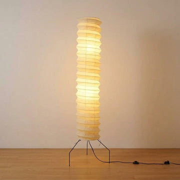 Japandi Cylinder Washi Floor Lamp