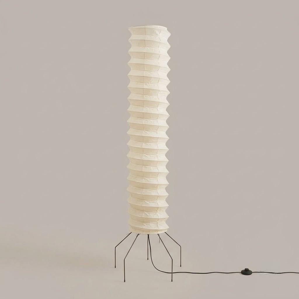 Japandi Cylinder Washi Floor Lamp