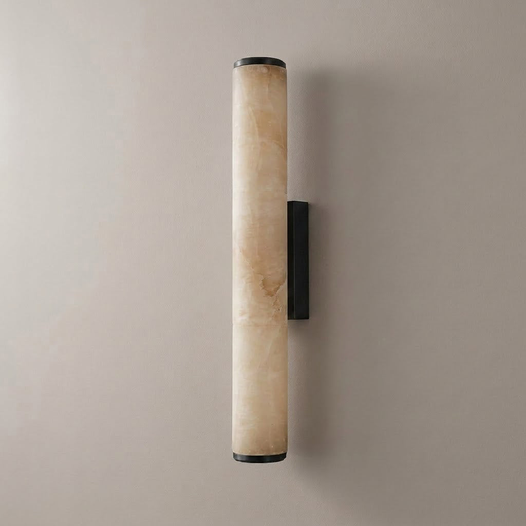 Modern Minimalist Marble Cylinder Wall Sconce