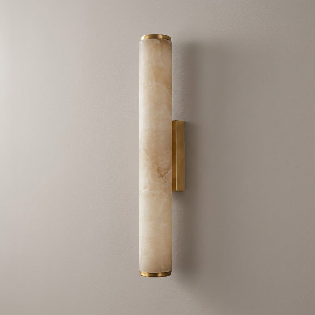 Modern Minimalist Marble Cylinder Wall Sconce
