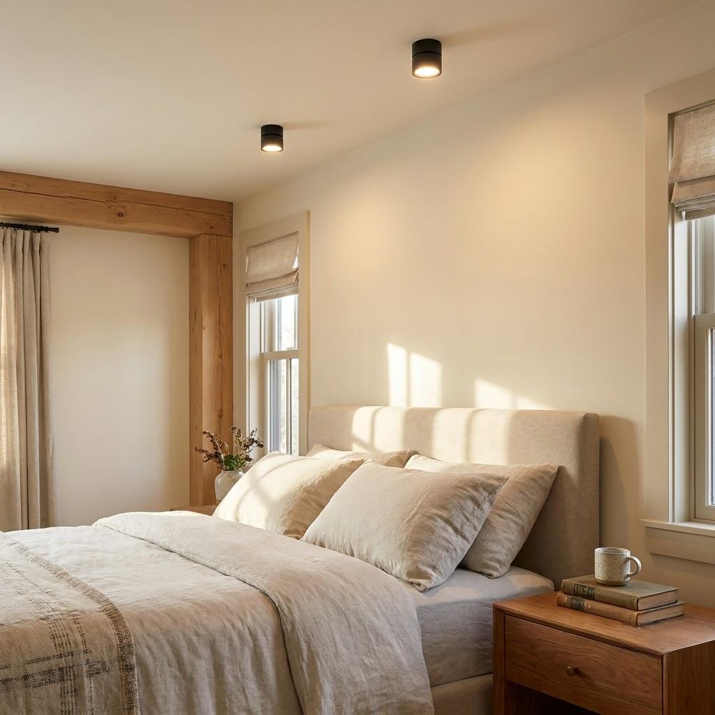Minimalist Adjustable 4-Inch Cylinder Flush Mount Light