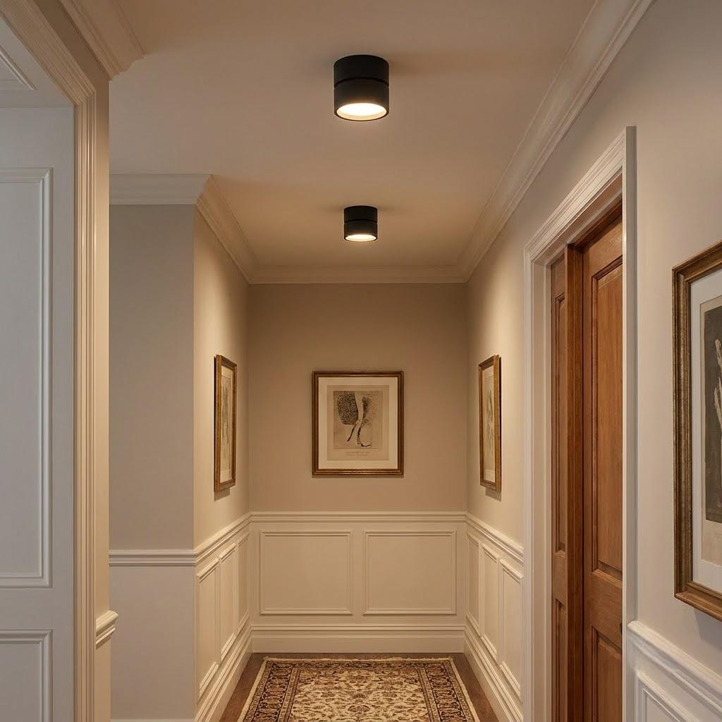 Minimalist Adjustable 4-Inch Cylinder Flush Mount Light