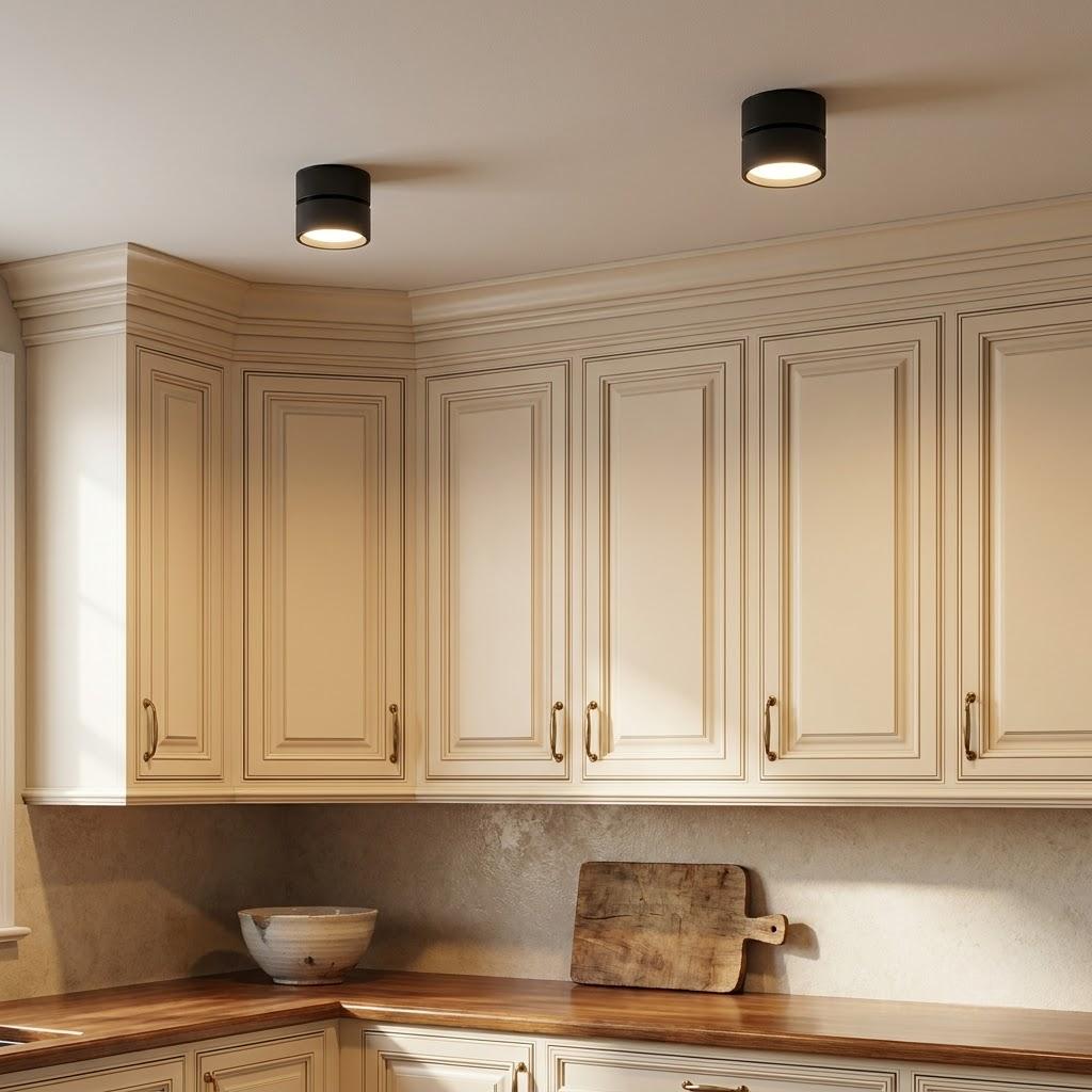Minimalist Adjustable 4-Inch Cylinder Flush Mount Light