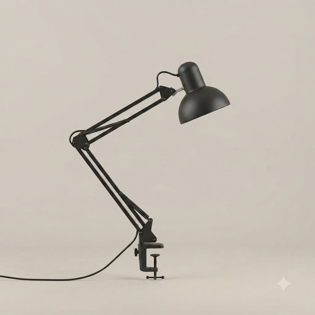 Minimalist Adjustable Metal Clip-On Table Lamp