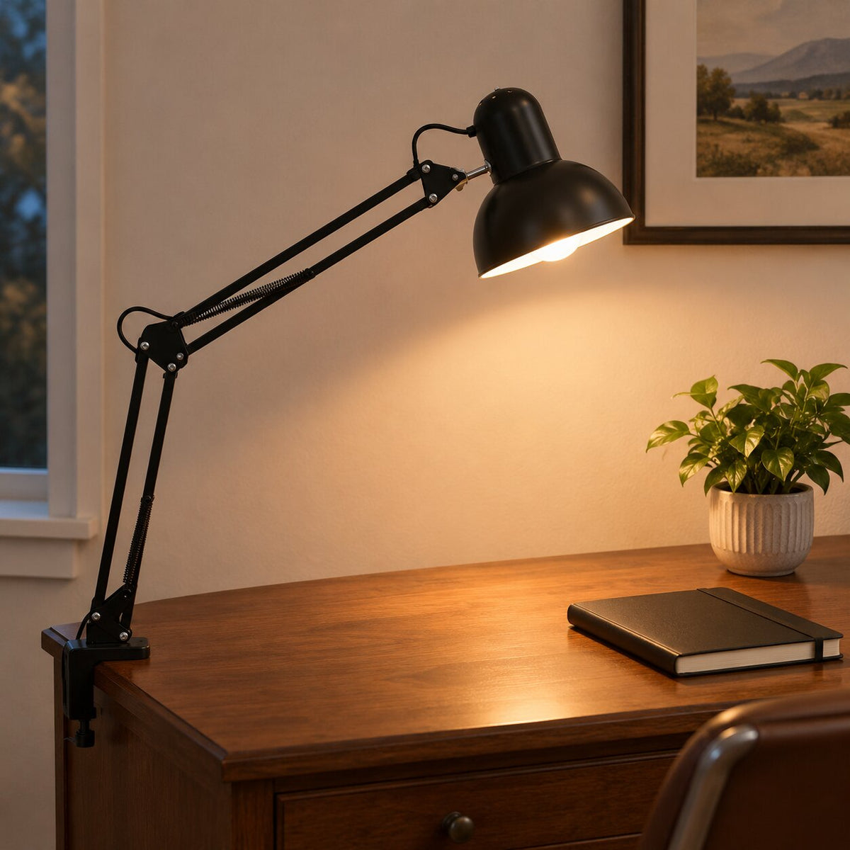Minimalist Adjustable Metal Clip-On Table Lamp