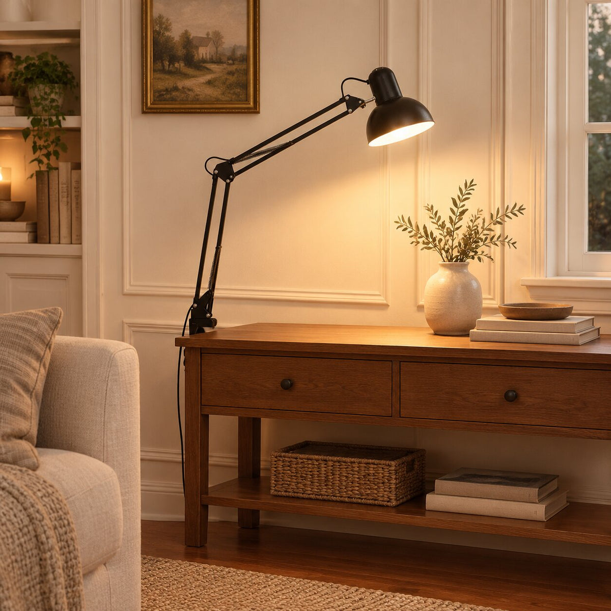 Minimalist Adjustable Metal Clip-On Table Lamp