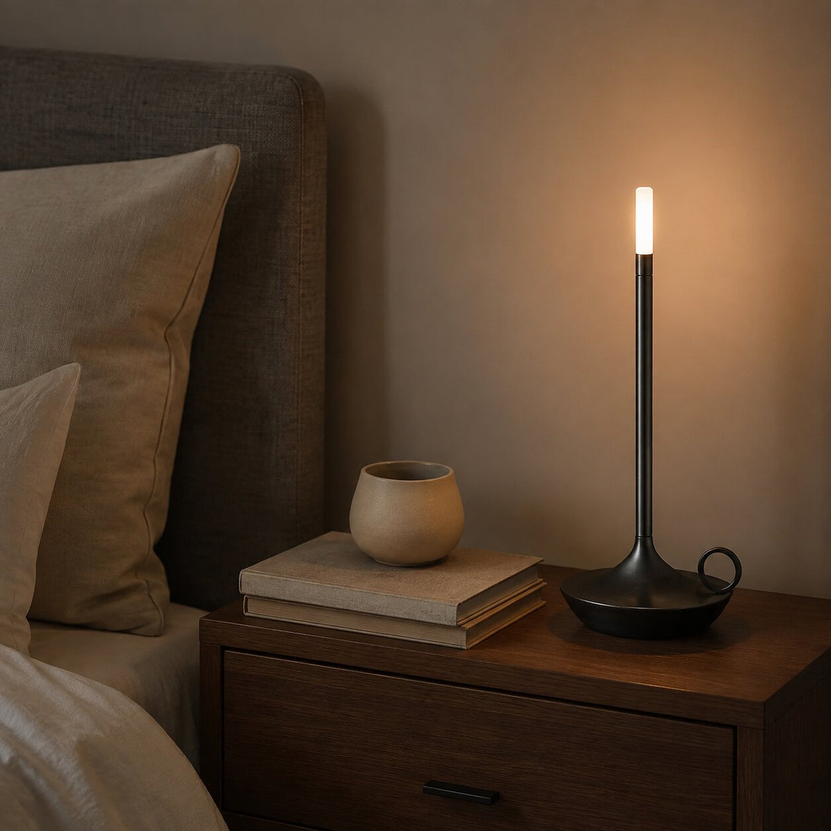 Minimalist Aluminium Cylinder Table Lamp