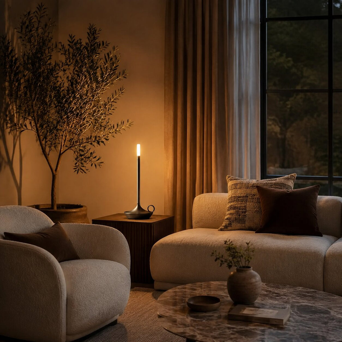 Minimalist Aluminium Cylinder Table Lamp