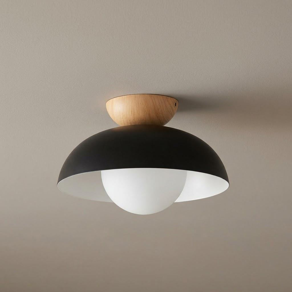 Minimalist Glass Dome Flush Mount Ceiling Light