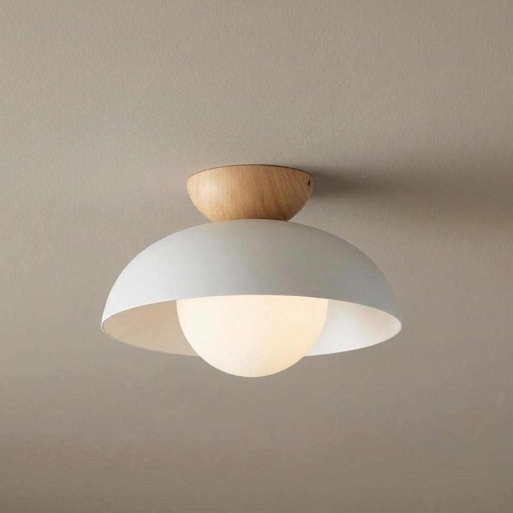 Minimalist Glass Dome Flush Mount Ceiling Light